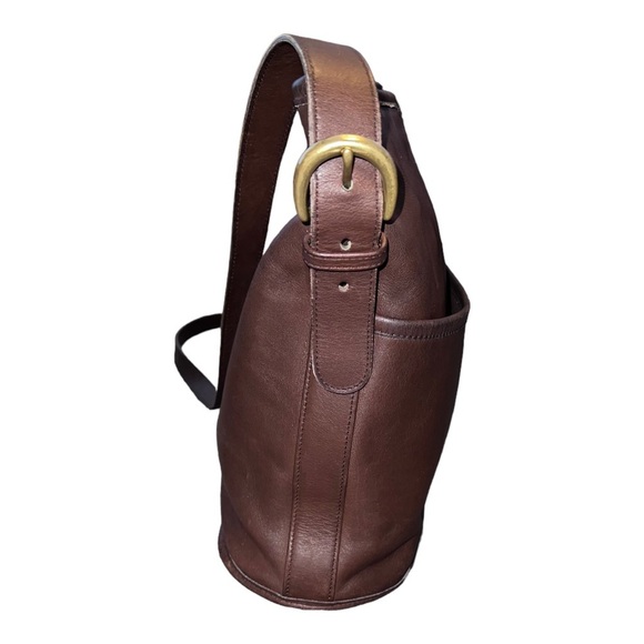 Vintage COACH Bleecker No. B7M-4153 Smooth Leather Bucket Shoulder Bag - Picture 5 of 16
